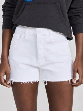 MOTHER The Scrapper Cut Off Short Totally Innocent - White - Size 29
